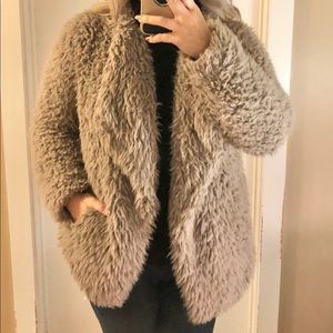 Billabong Grey/Taupe Teddy Bear Jacket - Large